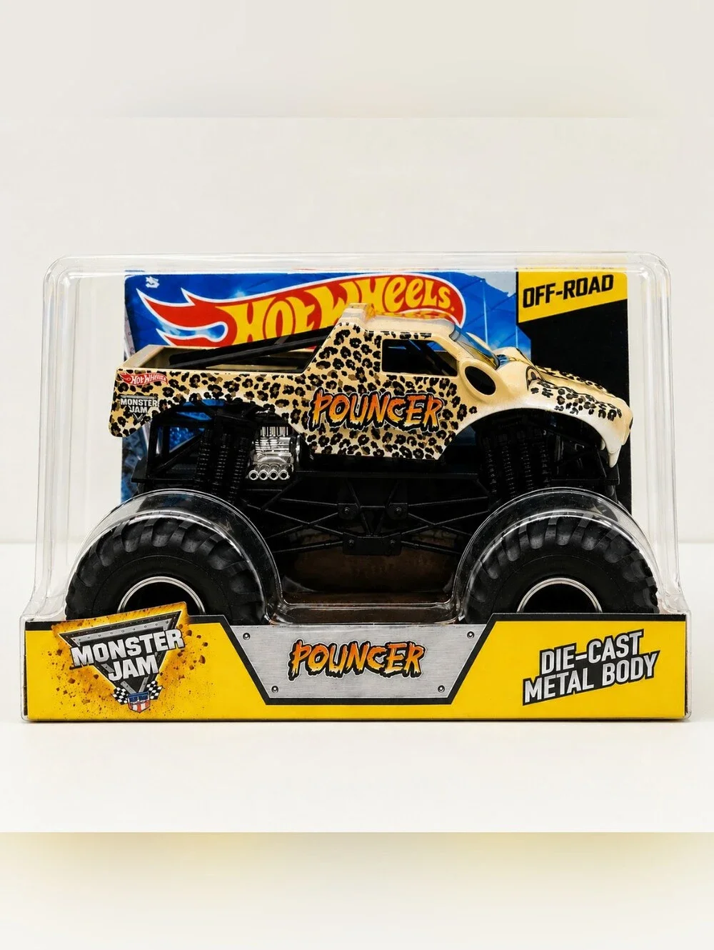 Die-cast metal monster truck, Hot Wheels Monster Jam Pouncer 1:24 scale